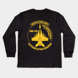 Navy EA-18G Growler Electronic Attack Squadron Kids Long Sleeve T-Shirt